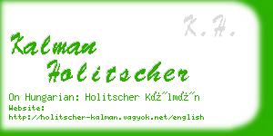 kalman holitscher business card